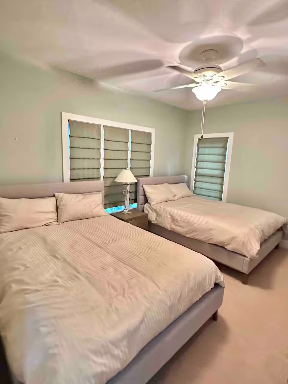 Bedroom with two queen beds at Spacious Modern Hideaway