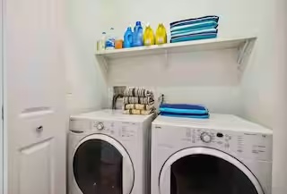 Laundry room at Spacious Modern Hideaway